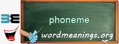 WordMeaning blackboard for phoneme